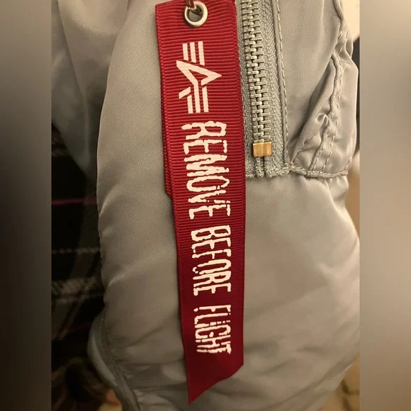 Alpha Industries L-2B Hooded Battlewash Flight Jacket in Vintage White sz S Jackets & Coats